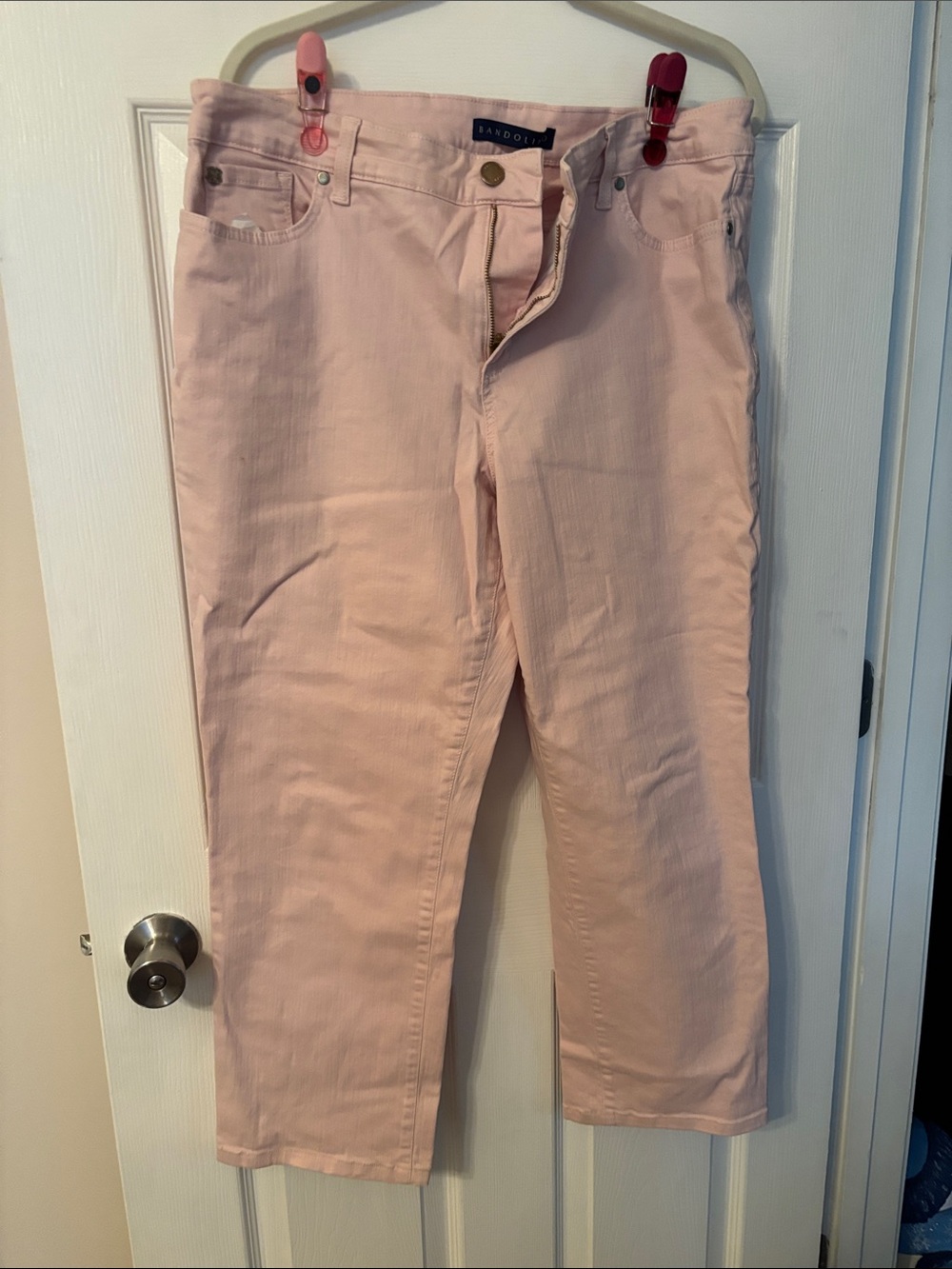 Bandolino Light Pink Straight-Leg Jeans